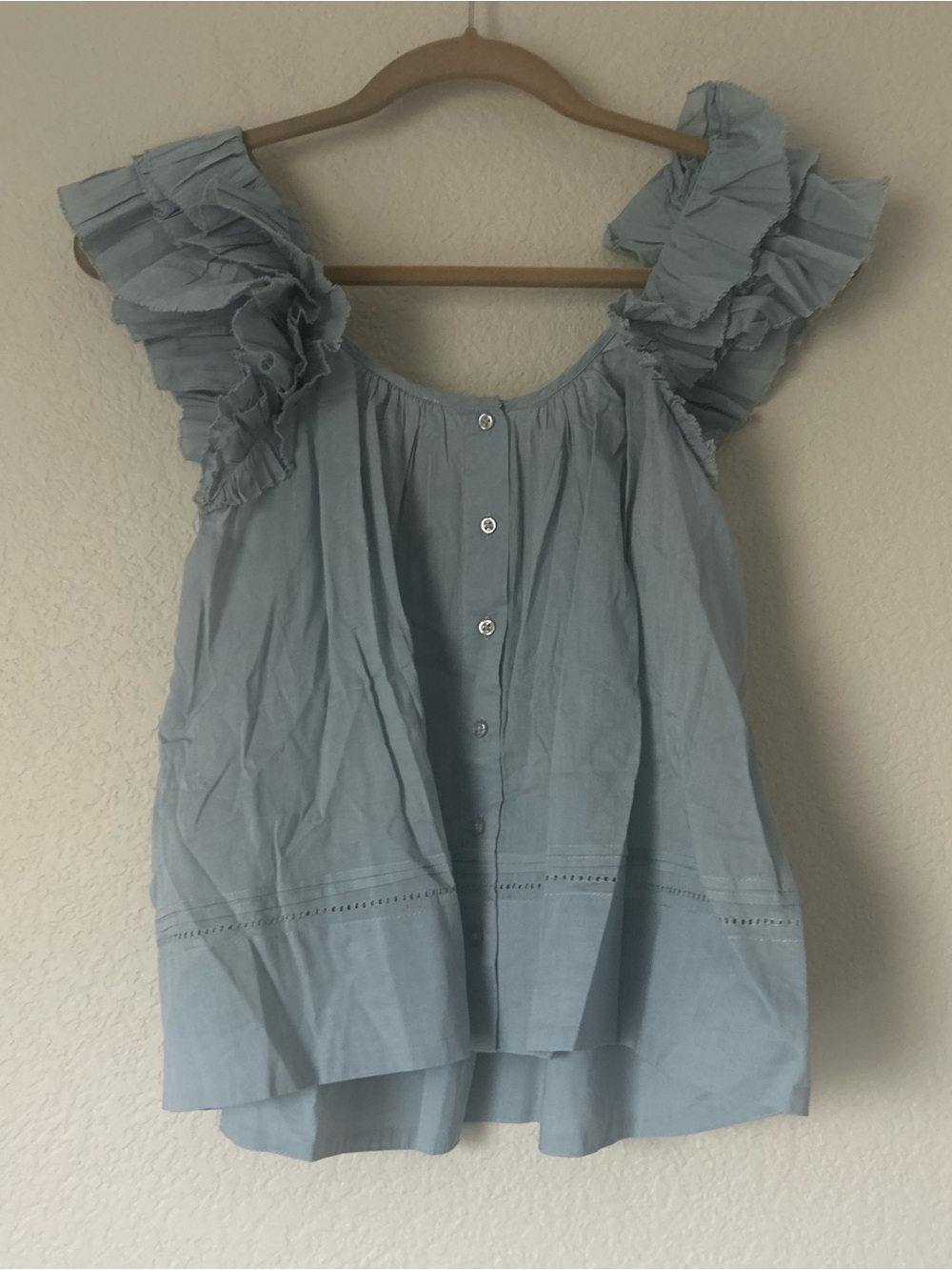 NWT The GREAT The Dove Top in Cornflower - Picture 7 of 7